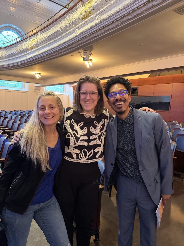 Nora Spielman with her guitar teachers